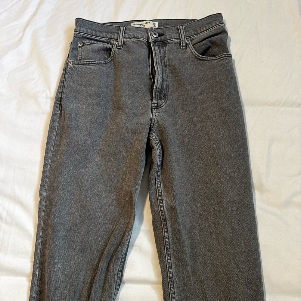 Abercrombie & Fitch Women's Gray High Rise Jeans